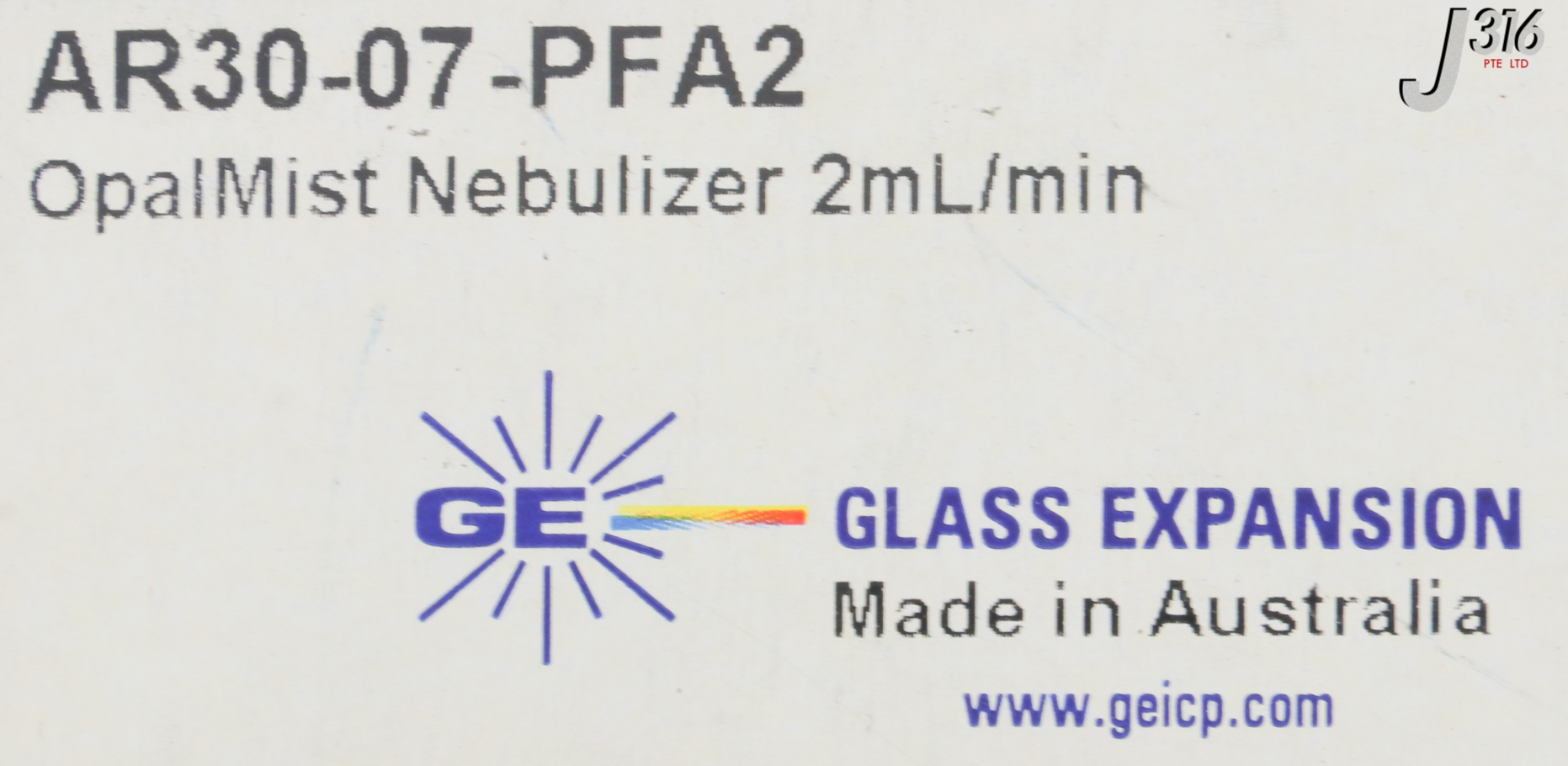 27613 GE GLASS EXPANSION OPALMIST NEB 2ML/MIN (NEW) AR30-07-PFA2